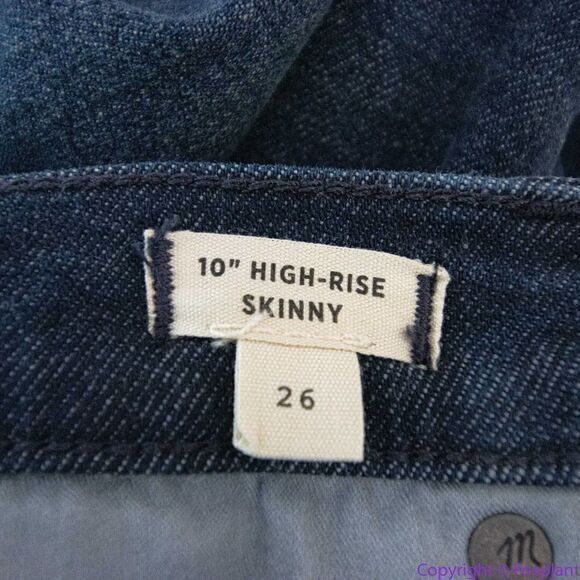 NEW Madewell 10" High-Rise Skinny Jeans in Bensley Wash, 26 - Picture 13 of 15